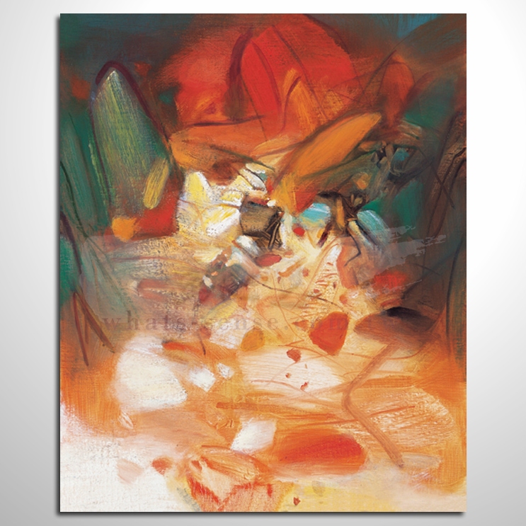 油画 流动的火光 抽象艺术大师 纯手绘 抽象油画 室内
